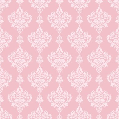 Çiçeksiz desenli pembe arkaplan retro biçim vektör illüstrasyonu