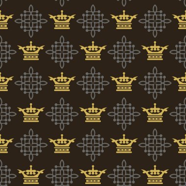 Royal Background Vector | Texture Pattern Design | Gold And Black | Seamless Wallpaper For Interior Design