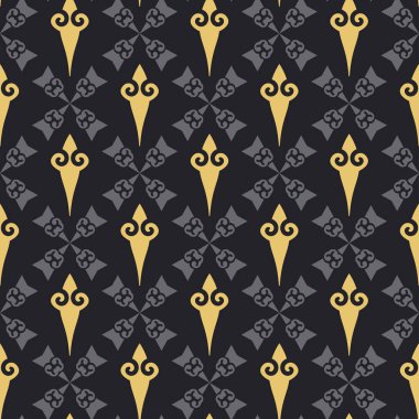 Modern Background Vector | Texture Pattern | Black And Gold | Seamless Wallpaper For Interior Design 