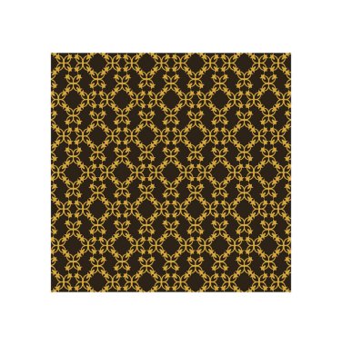 Floral Pattern Vector | Decorative Texture | Black And Gold Background | Seamless Wallpaper For Interior 