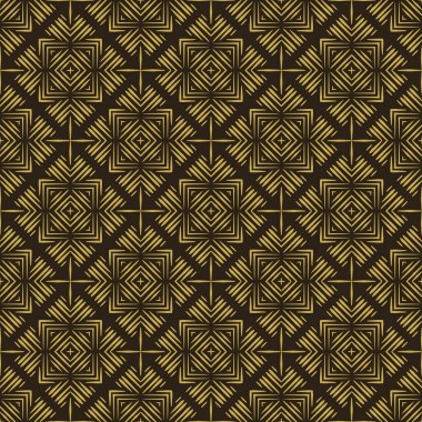 Modern Pattern Vector | Texture Graphic | Colors: Gold, Black | Seamless Background Wallpaper For Interior Design