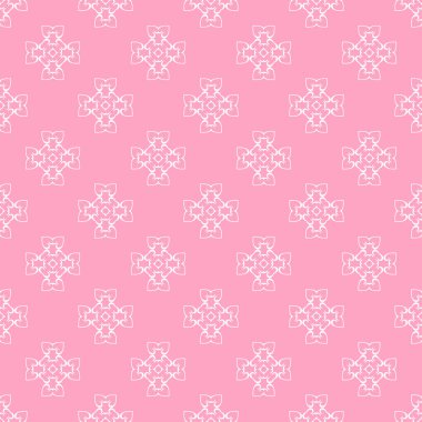 Simple Seamless Pattern Vector | Texture Graphic | Colors: Pink, White | Background Wallpaper For Interior Design