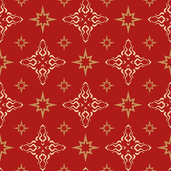 Modern Geometric Pattern Red Brown Background Vector Seamless Wallpaper Interior — Stockvector