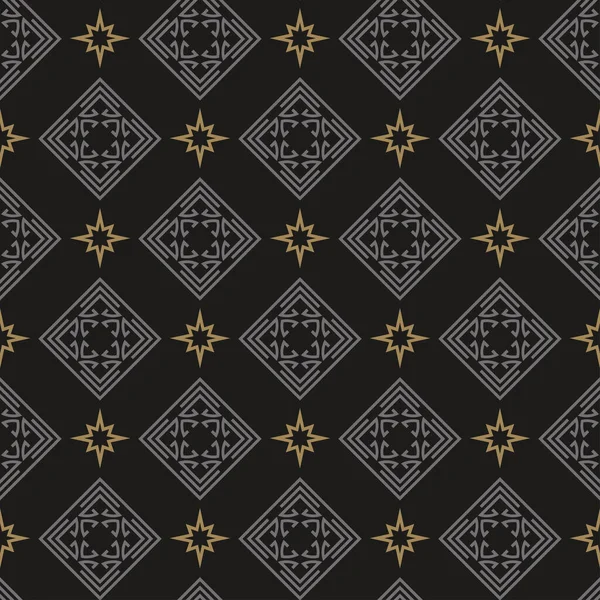 Dark Geometric Pattern Modern Background Vector Asian Style Colors Black — Stockvector