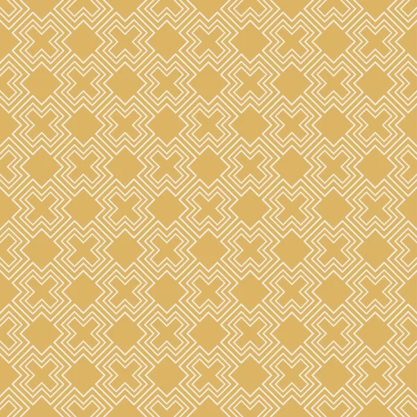 Gold Background Vector Geometric Pattern Seamless Wallpaper Interior Design — Stock Vector