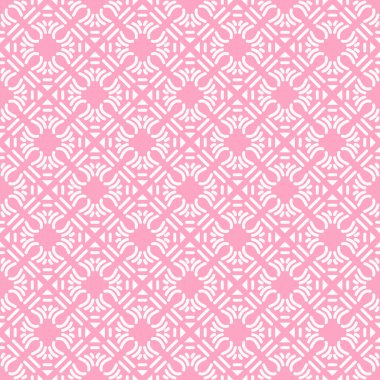Abstract Geometric Pattern | Modern Pink Background | Seamless Wallpaper For Interior Design | Vector Illustration