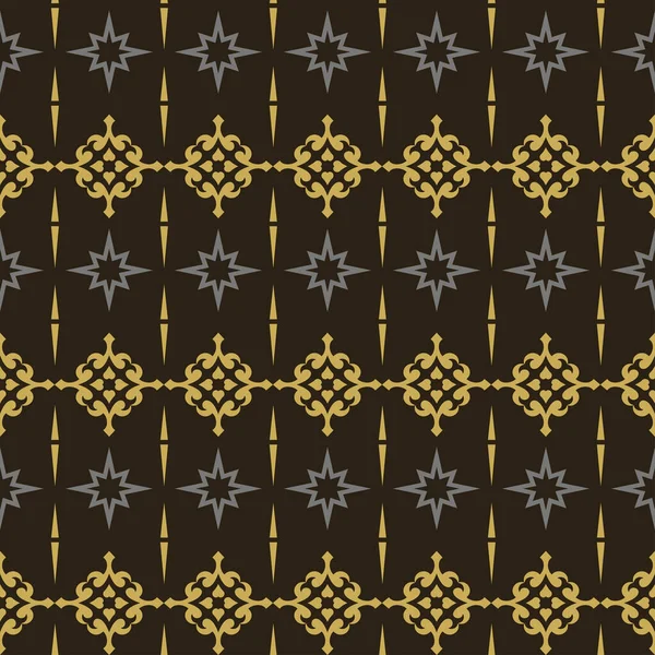 Modern Background Seamless Pattern Vector Colors Gold Black Wallpaper Interior — Stock vektor