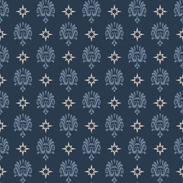 Decorative Background Seamless Pattern Vector Retro Style Wallpaper Interior Design — Stockvector