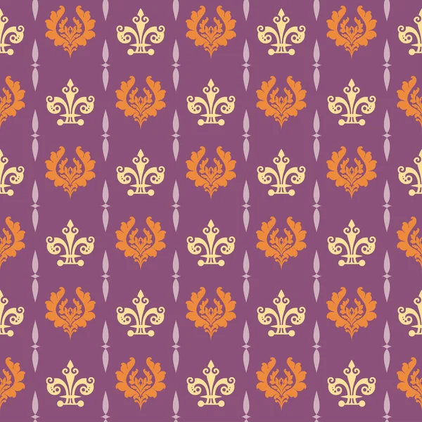 Colorful Background Pattern Royal Style Seamless Wallpaper Interior Design Vector — ストックベクタ