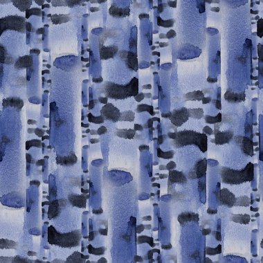 Birch Grove. Manzara orman. Resimde. Suluboya.