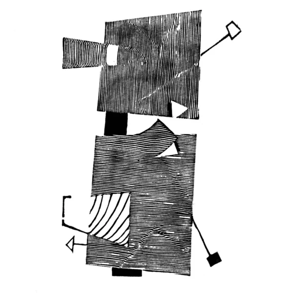 Abstrakte Komposition. Konstruktivismus. geometrische Formen. Grafik. Illustration — Stockfoto