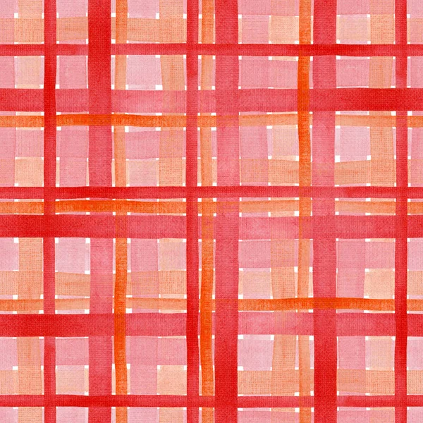 Striped, colorful, festive, vintage, checkered background. Watercolor. Illustration — Stock Photo, Image