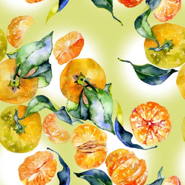 Güney, lezzetli, aromatik, fitrant mandalina ve bal, rustik, vahşi arılar suluboya. illüstrasyon