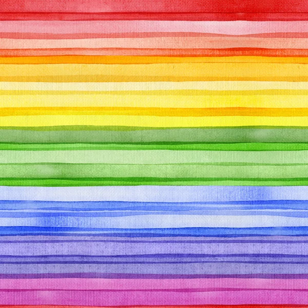 Rainbow, tło wielobarwny, wesoła, szczęśliwa, paski. Akwarela. Ilustracja — Zdjęcie stockowe