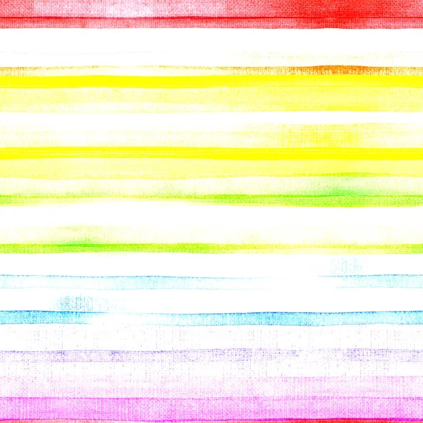 Arco iris, multicolor, alegre, feliz, fondo rayado. Acuarela. Ilustración —  Fotos de Stock