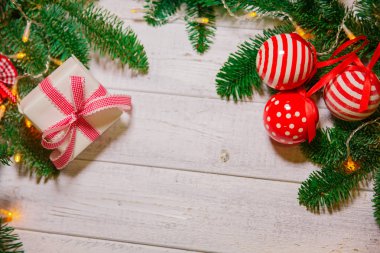 Noel kartı. Yeni yıl partisi tema arka plan. Deco