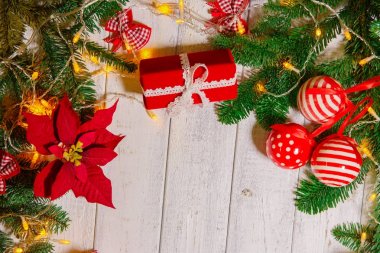 Noel kartı. Yeni yıl partisi tema arka plan. Deco