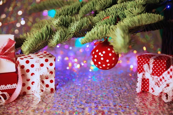 Julkort. Bakgrund på ett tema av nyårsfest. Deco — Stockfoto
