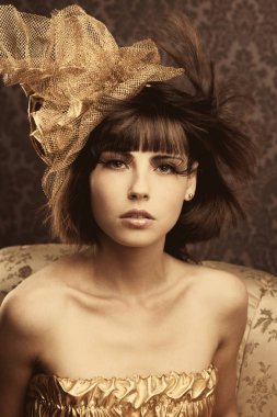 güzel bir lüks göz alıcı modelleri altın portresi