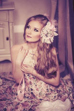 lüks iç vintage elbise şık kadın