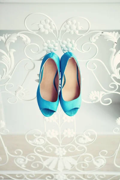 Beautiful Wedding Accessories Bride Shoes — Stock Photo, Image