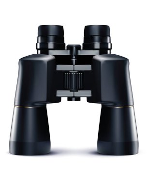 Beyaz izole dürbün. 3D illüstrasyon vektör