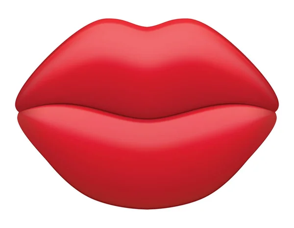 Kadın seksi ve dudaklar. Ağız çizgi film simgesi. 3D illüstrasyon vektör — Stok Vektör
