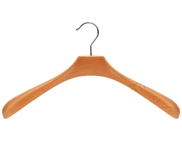 Wooden Hanger Isolated on white. Realistic 3d illustration — Stock Vector