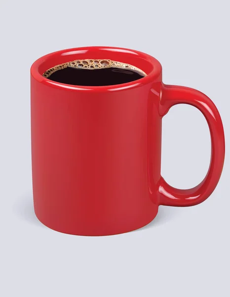 Taza de café aislada. vector realista 3d ilustración — Vector de stock