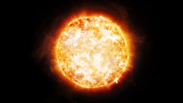 Le soleil dans l'espace avec des proéminences  