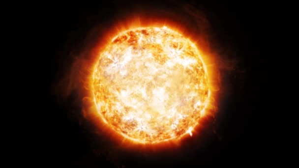 Il Sole nello Spazio con Prominenze — Video Stock