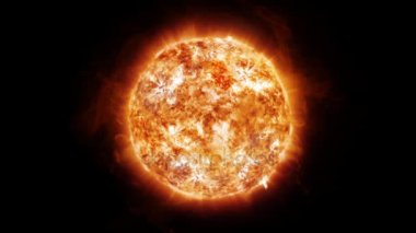 Çikinti ve Güneş Rüzgarı ile uzayda güneş