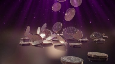 Bir yığının üstüne düşen Bitcoin