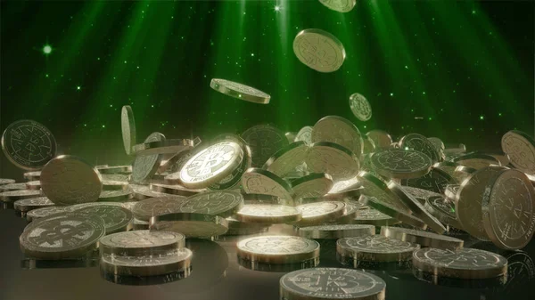 Bir yığının üstüne düşen Bitcoin