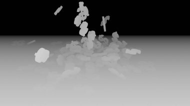 3D render düşen dolar belirtileri.