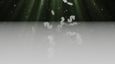 3D render düşen dolar belirtileri.