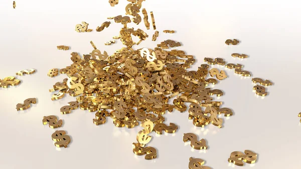 3D render düşen dolar belirtileri.