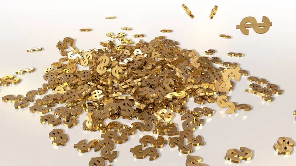 3D render düşen dolar belirtileri.