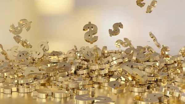 3D render düşen dolar belirtileri.