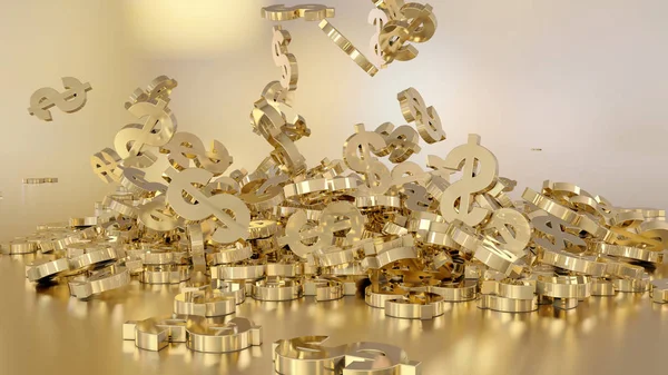 3d rendering of falling signs of dollars. — Stock Photo, Image