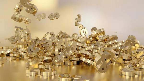 3D render düşen dolar belirtileri.