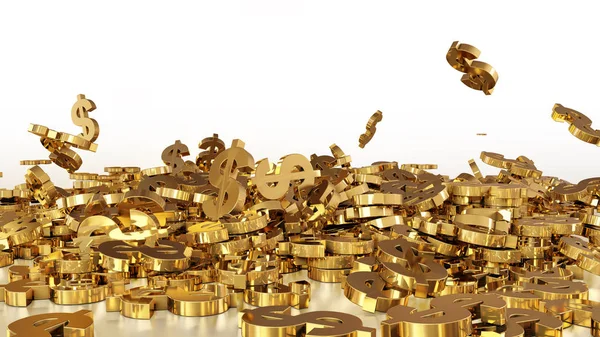 3D render düşen dolar belirtileri.