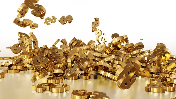 3D render düşen dolar belirtileri.