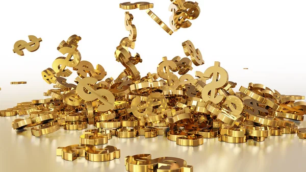 3D render düşen dolar belirtileri.