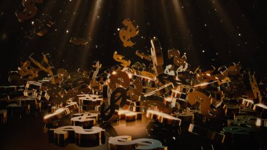 Bir yığının üstüne düşen dolar belirtisi. Hacimsel modelleri.