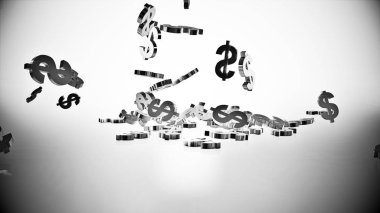 Bir yığının üstüne düşen dolar belirtileri