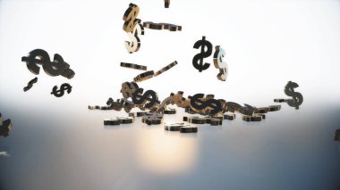 Bir yığının üstüne düşen dolar belirtileri