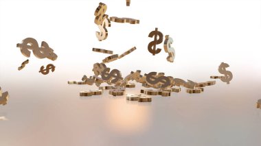 Bir yığının üstüne düşen dolar belirtileri