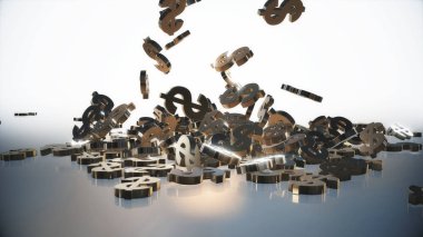 Bir yığının üstüne düşen dolar belirtileri