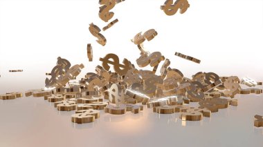 Bir yığının üstüne düşen dolar belirtileri